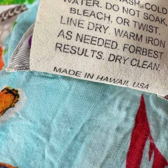 Vintage Jams World Size Small Island Life Tropical Map Hawaiian Short Dress - Picture 12 of 12